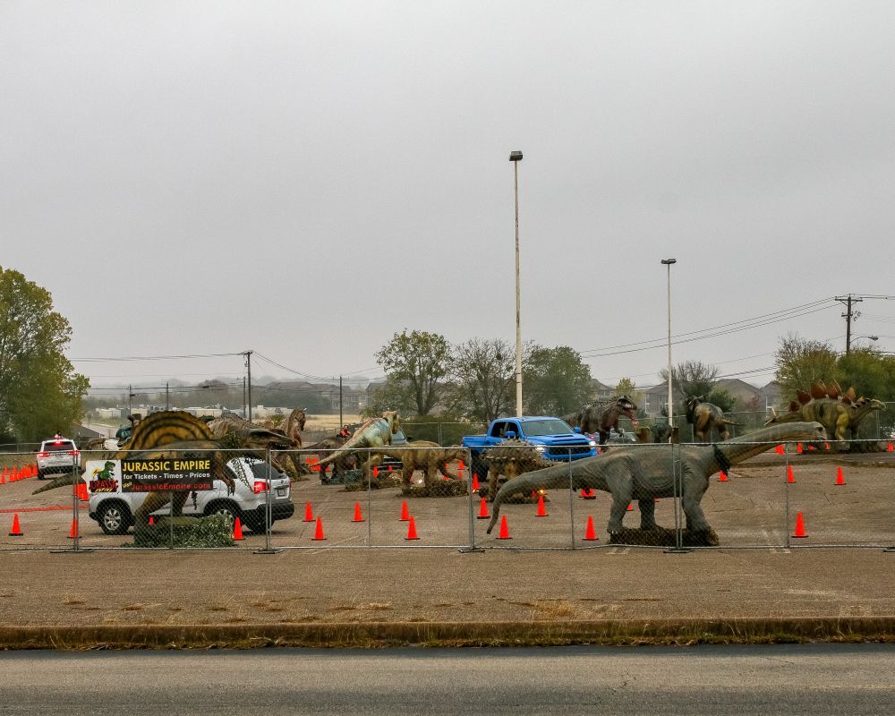 Driving among dinosaurs